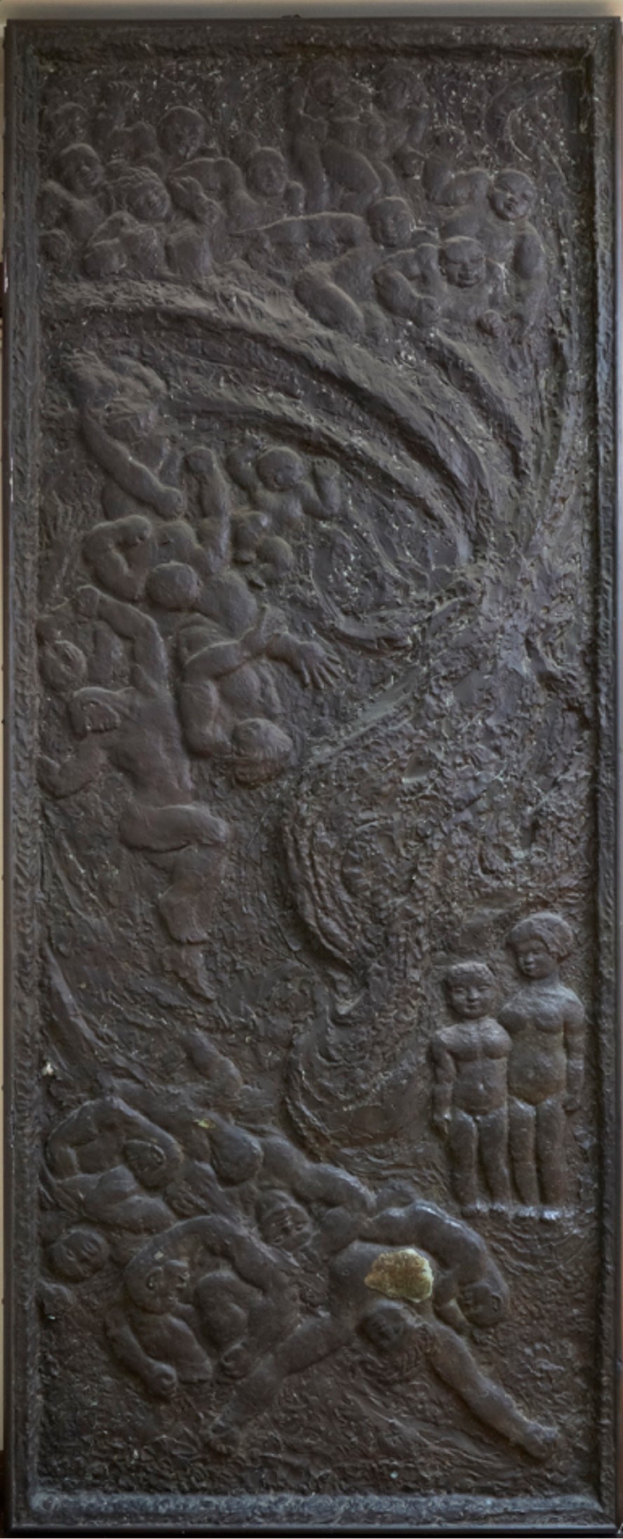 柴田正重作 「業」（ごう）縦 4m60cm ×横 1m85cm