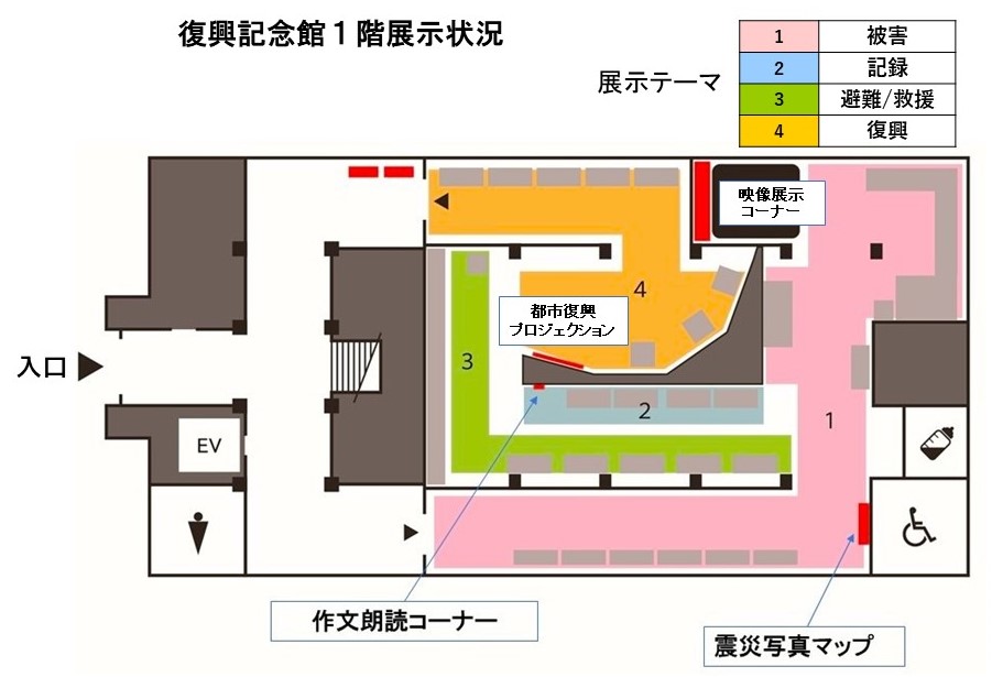 復興記念館1階展示状況